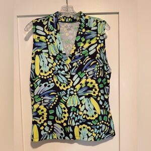 Tribal Sport Multicolor Sleeveless Blouse, size L NWOT